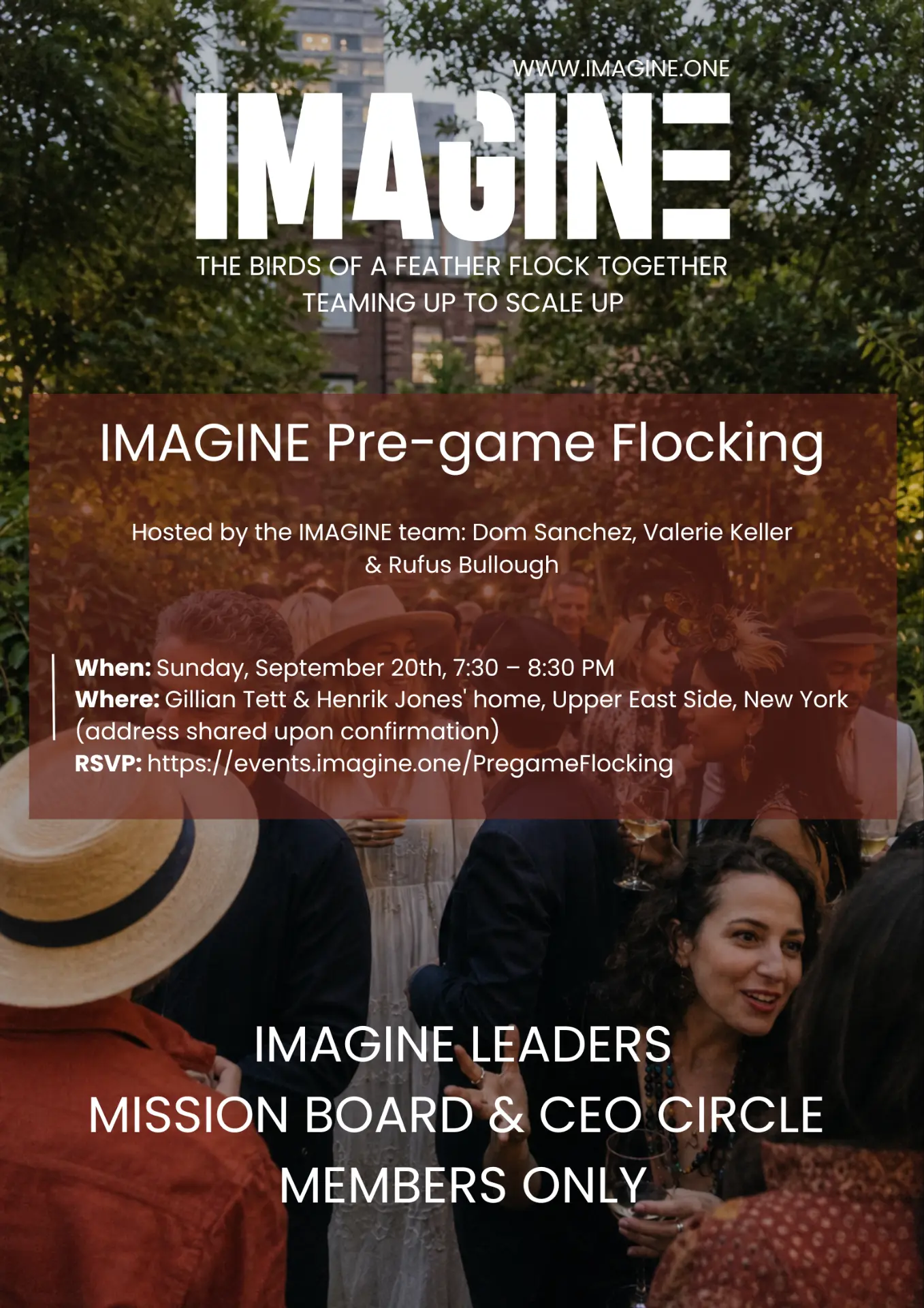 IMAGINE Pre-game Flocking